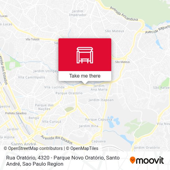 Rua Oratório, 4320 - Parque Novo Oratório, Santo André map
