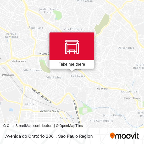 Avenida do Oratório 2361 map