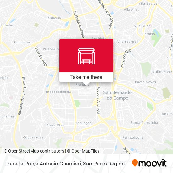 Parada Praça Antônio Guarnieri map