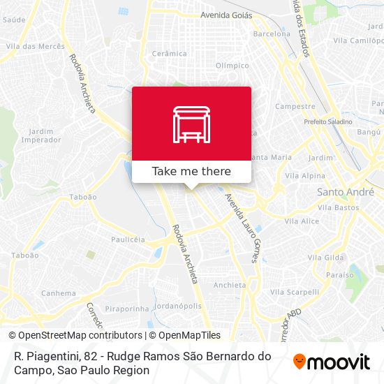 R. Piagentini, 82 - Rudge Ramos São Bernardo do Campo map