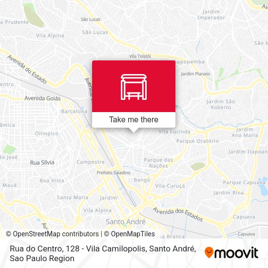 Rua do Centro, 128 - Vila Camilopolis, Santo André map