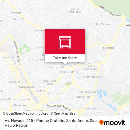 Av. Nevada, 415 - Parque Oratorio, Santo André map