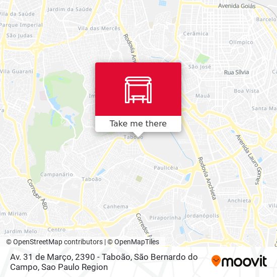 Av. 31 de Março, 2390 - Taboão, São Bernardo do Campo map