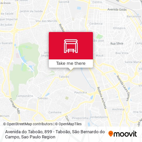 Avenida do Taboão, 899 - Taboão, São Bernardo do Campo map