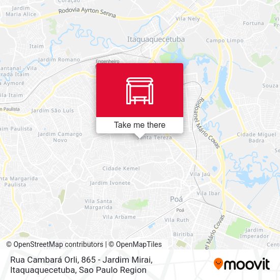 Rua Cambará Orli, 865 - Jardim Mirai, Itaquaquecetuba map