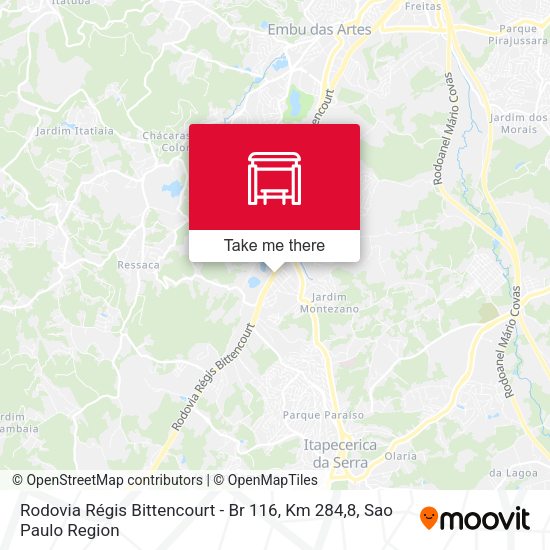 Rodovia Régis Bittencourt - Br 116, Km 284,8 map