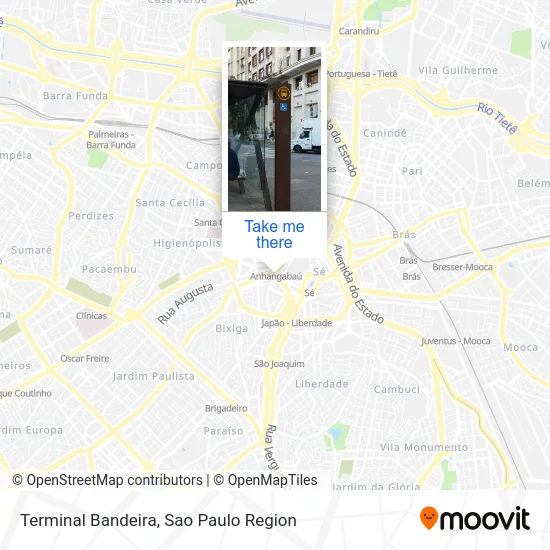Terminal Bandeira map