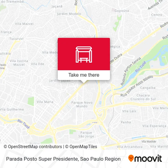 Parada Posto Super Presidente map