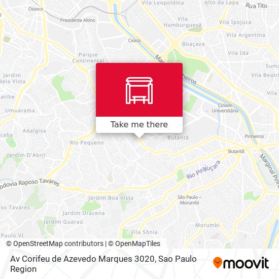 Av Corifeu de Azevedo Marques 3020 map