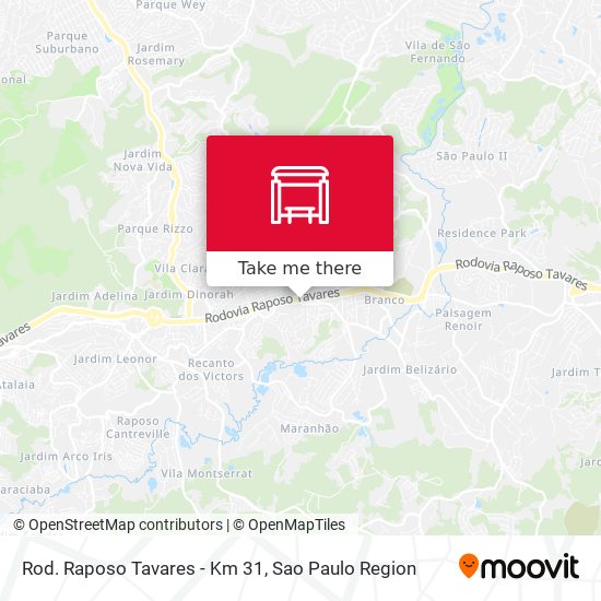 Mapa Rod. Raposo Tavares - Km 31