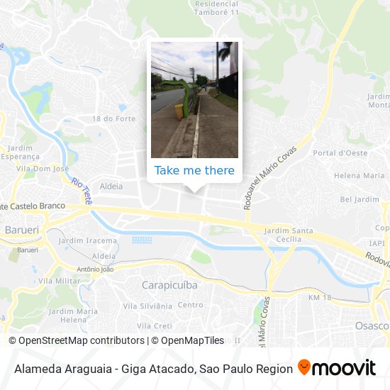 Alameda Araguaia - Giga Atacado map