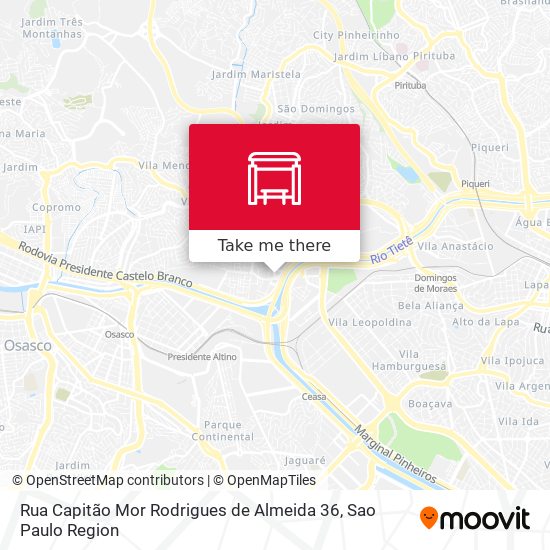 Rua Capitão Mor Rodrigues de Almeida 36 map
