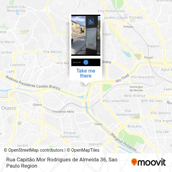 Rua Capitão Mor Rodrigues de Almeida 36 map