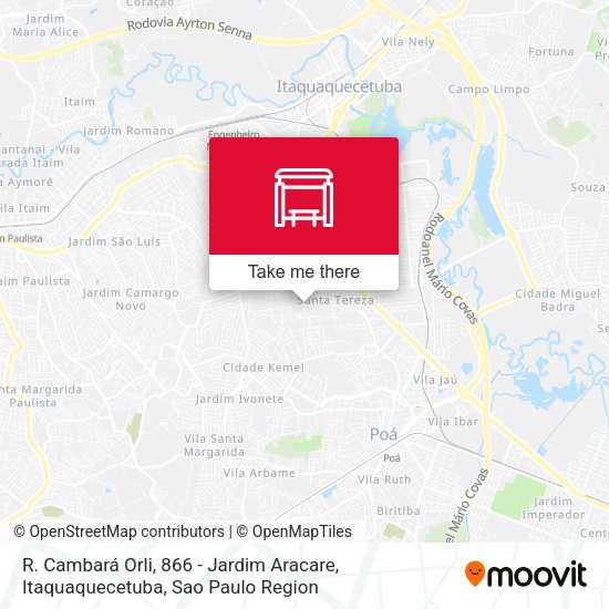 R. Cambará Orli, 866 - Jardim Aracare, Itaquaquecetuba map