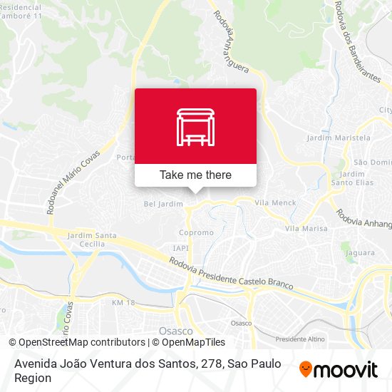 Mapa Avenida João Ventura dos Santos, 278