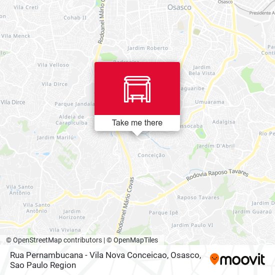 Rua Pernambucana - Vila Nova Conceicao, Osasco map
