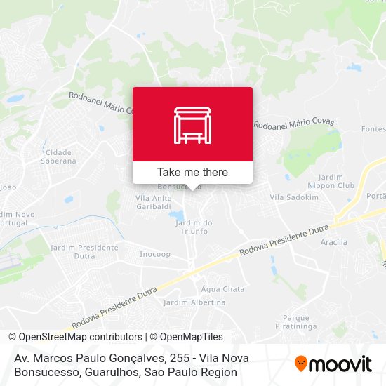 Av. Marcos Paulo Gonçalves, 255 - Vila Nova Bonsucesso, Guarulhos map