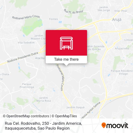 Rua Cel. Rodovalho, 250 - Jardim America, Itaquaquecetuba map
