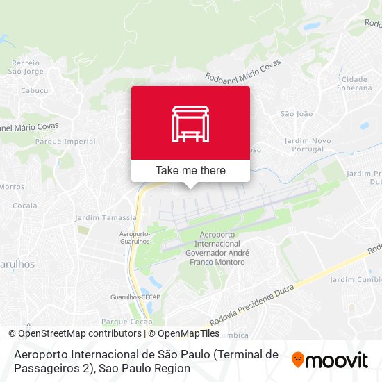 Mapa Aeroporto Internacional de São Paulo (Terminal de Passageiros 2)