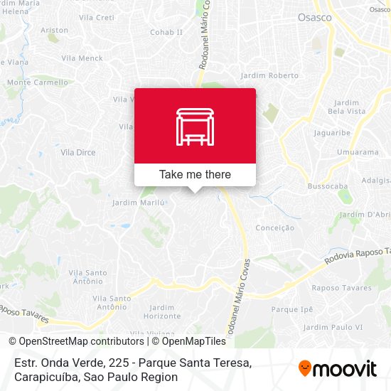 Estr. Onda Verde, 225 - Parque Santa Teresa, Carapicuíba map