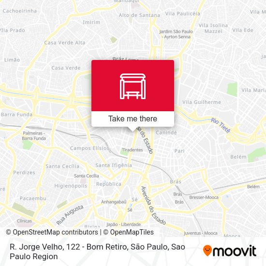 R. Jorge Velho, 122 - Bom Retiro, São Paulo map