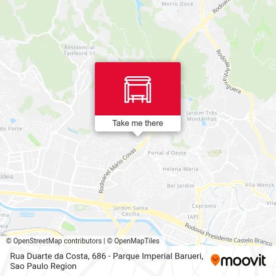 Rua Duarte da Costa, 686 - Parque Imperial Barueri map
