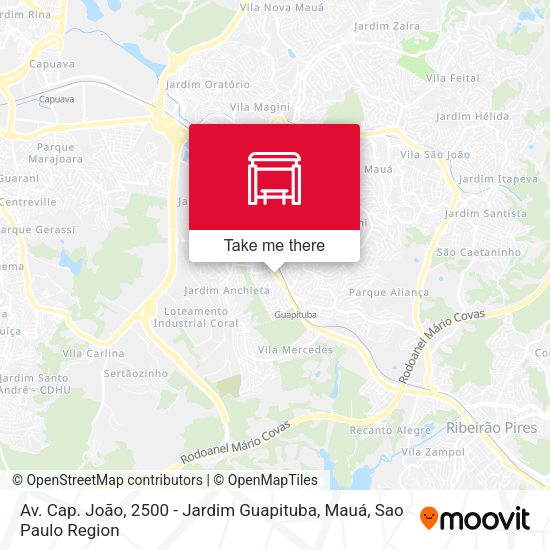 Av. Cap. João, 2500 - Jardim Guapituba, Mauá map