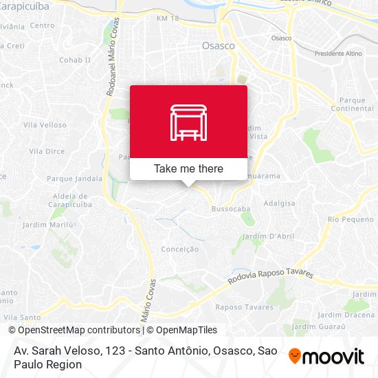 Av. Sarah Veloso, 123 - Santo Antônio, Osasco map