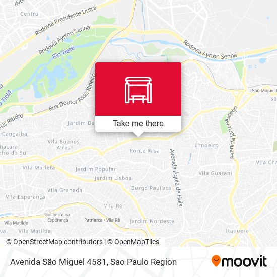 Mapa Avenida São Miguel 4581