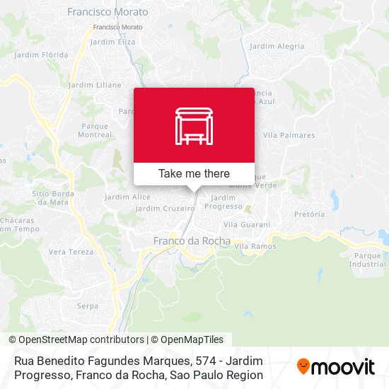 Rua Benedito Fagundes Marques, 574 - Jardim Progresso, Franco da Rocha map