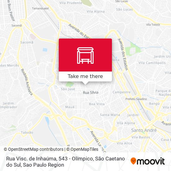 Mapa Rua Visc. de Inhaúma, 543 - Olímpico, São Caetano do Sul