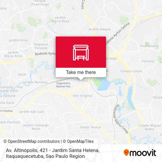 Av. Altinópolis, 421 - Jardim Santa Helena, Itaquaquecetuba map