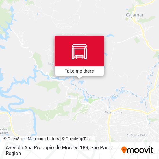 Mapa Avenida Ana Procópio de Moraes 189
