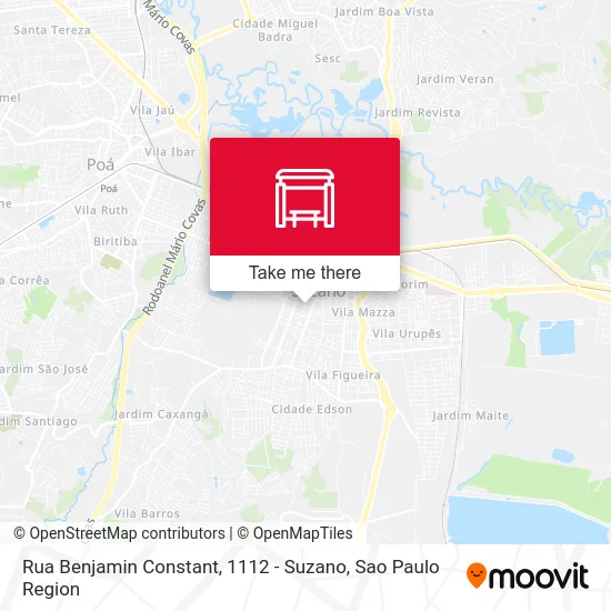 Rua Benjamin Constant, 1112 - Suzano map