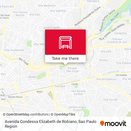 Mapa Avenida Condessa Elizabeth de Robiano