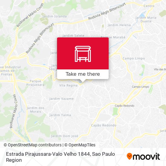 Estrada Pirajussara-Valo Velho 1844 map