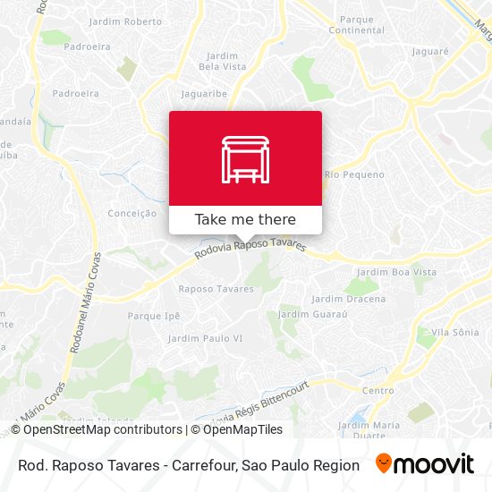 Rod. Raposo Tavares - Carrefour map