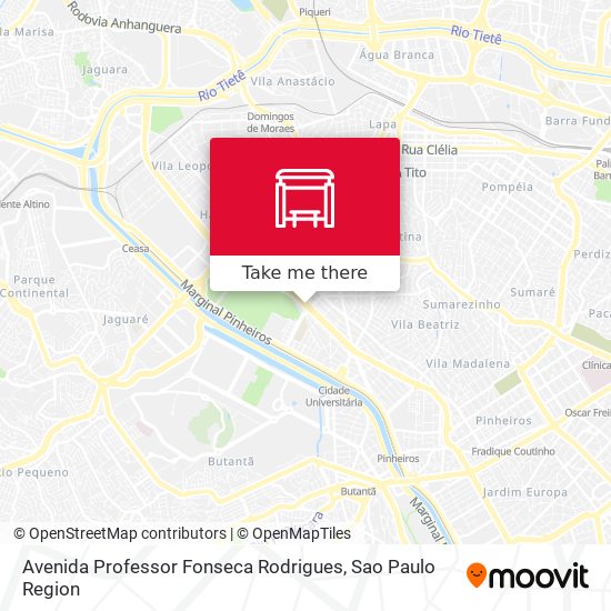 Avenida Professor Fonseca Rodrigues map