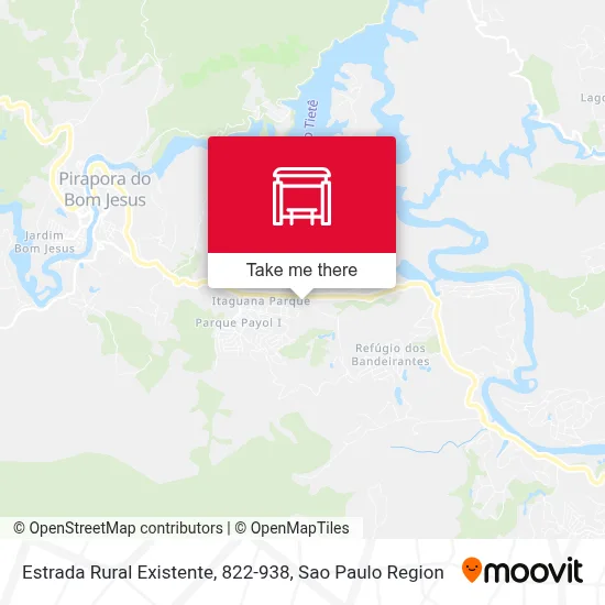 Estrada Rural Existente, 822-938 map