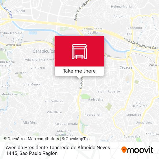 Avenida Presidente Tancredo de Almeida Neves 1445 map