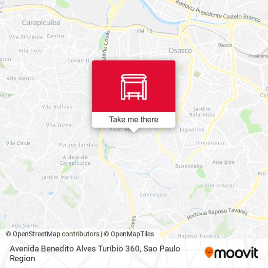 Avenida Benedito Alves Turíbio 360 map