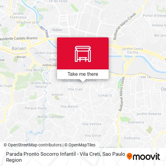 Parada Pronto Socorro Infantil - Vila Creti map