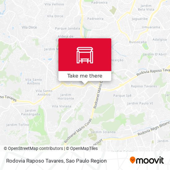 Rodovia Raposo Tavares map