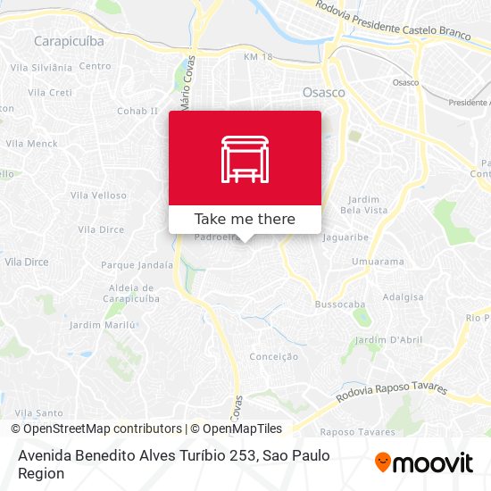 Avenida Benedito Alves Turíbio 253 map