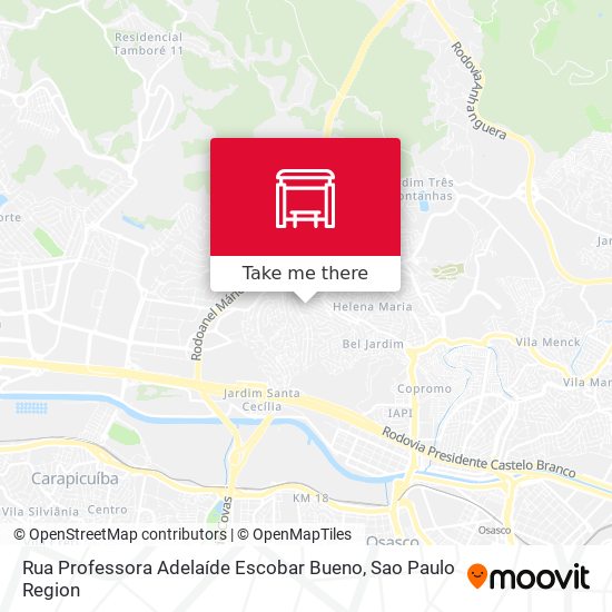 Rua Professora Adelaíde Escobar Bueno map