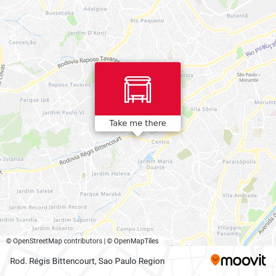 Rod. Régis Bittencourt map