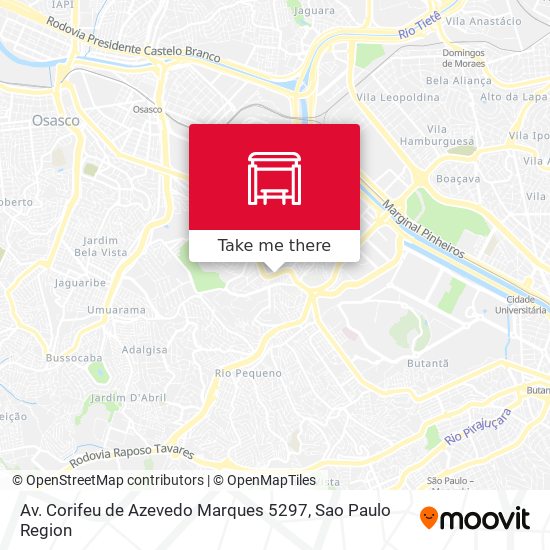 Mapa Av. Corifeu de Azevedo Marques 5297