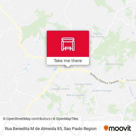 Mapa Rua Benedita M de Almeida 85