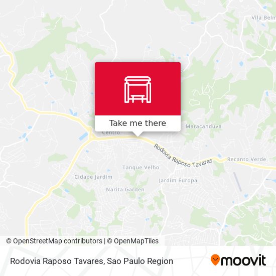 Rodovia Raposo Tavares map