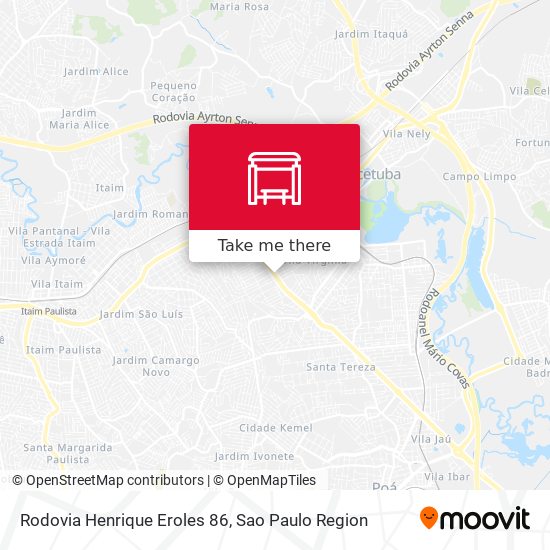 Rodovia Henrique Eroles 86 map